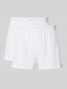 Bread & Boxers Boxershorts mit elastischem Bund im 2er-Pack in Weiss, ...