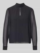 s.Oliver BLACK LABEL Regular Fit Langarmbluse mit Schlüsselloch-Aussch...