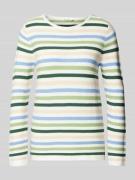 Tom Tailor Regular Fit Strickpullover aus reiner Baumwolle mit Streife...