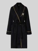 Lauren Ralph Lauren Bademantel mit Label-Stitching in Black, Größe L