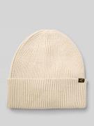 camel active Beanie aus Baumwoll-Kaschmir-Mix in Offwhite, Größe 1