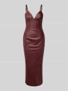 Bardot Regular Fit Abendkleid in Leder-Optik Modell 'Estine' in Bordea...