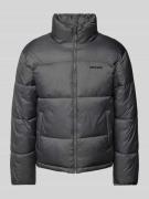 REVIEW Steppjacke mit Stehkragen in Dunkelgrau, Größe XL