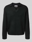 Jack & Jones Strickpullover mit V-Ausschnitt Modell 'COVER' in Black, ...