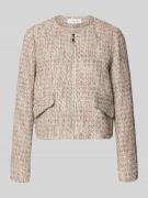 comma Blazer mit Reißverschluss in Offwhite, Größe 34