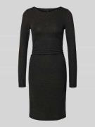 Vero Moda Knielanges Kleid mit Effektgarn Modell 'KANVA' in Black, Grö...