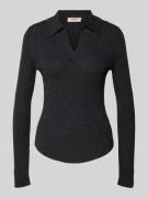 MOS MOSH Strickpullover aus Wolle mit Polokragen Modell 'Ronika' in Du...