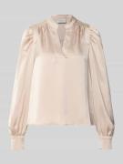 Neo Noir Bluse mit V-Ausschnitt Modell 'Rosslyn' in Ecru, Größe 34