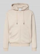 Jack & Jones Sweatjacke mit Kapuze Modell 'BRADLEY' in Beige, Größe L