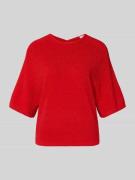 ICHI Strickpullover mit 3/4-Ärmel Modell 'CODY' in Rot, Größe L