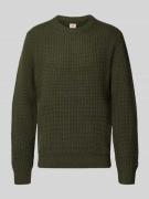 Levi's® Regular Fit Strickpullover Baumwoll-Woll-Mix in Oliv, Größe M