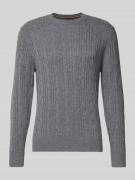 BOSS Regular Fit Strickpullover aus Schurwoll-Kaschmir-Mix Modell 'HET...