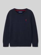 Polo Ralph Lauren Teens Strickpullover mit Label-Stitching in Blau, Gr...