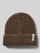 Marc O'Polo Mütze aus Woll-Alpaka-Mix in Dunkelbraun, Größe 1