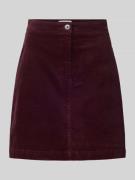 Marc O'Polo Leicht ausgestellter Mini-Rock aus Baumwoll-Mix in Bordeau...