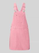 Tommy Jeans A-Linie Cord-Kleid aus reiner Baumwolle in Rosa, Größe L