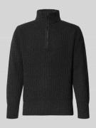 G-Star Raw Strickpullover aus Lanawoll-Mix mit Stehkragen und Reißvers...