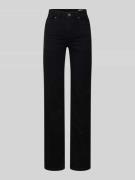 Vero Moda Straight Fit Jeans aus Baumwoll-Mix Modell 'FLASH' in Black,...