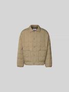 MAISON KITSUNÉ Blouson mit Druckknopfleiste in Taupe, Größe L