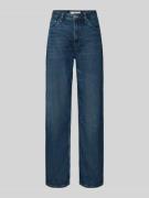 Mango Straight Fit Jeans im Used-Look Modell 'MIAMI' in Dunkelblau, Gr...