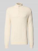 MCNEAL Strickpullover mit gerippten Abschlüssen in Ecru, Größe L