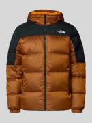 The North Face Daunenjacke mit Label-Stitching in Orange, Größe S