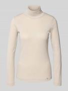 Marc Cain Longsleeve mit Stehkragen in Sand, Größe 34