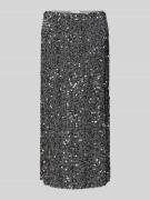 Vila High Waist Midirock mit Pailletten Modell 'FAITH' in Silber, Größ...