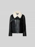 Self-Portrait Regular Fit Jacke mit Umlegekragen in Black, Größe L