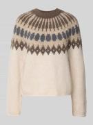 Marc O'Polo Regular Fit Strickpullover aus Woll-Mix in Ecru, Größe L