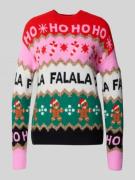 Christian Berg Woman Weihnachtspullover mit gerippten Abschlüssen in H...