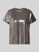 MOS MOSH T-Shirt in Leder-Optik Modell 'Nicola' in Hellgrau, Größe L