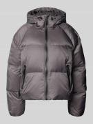 WITHBLACK Steppjacke mit Kapuze in Mittelgrau, Größe L