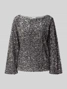 Vila Blusenshirt mit Paillettenbesatz Modell 'FAITH' in Silber, Größe ...