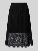 LOLLYS LAUNDRY Midirock mit elastischem Bund Modell 'Ever' in Black, G...