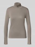 Marc Cain Longsleeve mit Stehkragen in Taupe, Größe 34