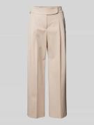 Windsor Wide Leg Bundfaltenhose mit verkürztem Schnitt in Beige, Größe...