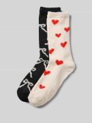 Jake*s Casual Socken mit geripptem Abschluss im 2er-Pack in Offwhite, ...