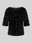 Pieces Regular Fit T-Shirt mit Paillettenbesatz Modell 'KAM' in Black,...