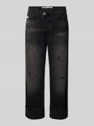 Goldgarn Straight Fit Jeans mit asymmetrischem Bund Modell 'CROSSFIT' ...