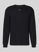 BLKVIS Longsleeve mit Logo-Stitching in Black, Größe M