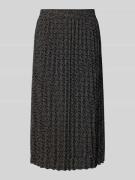 comma Midirock mit Plisseefalten in Black, Größe 38