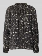 Scotch & Soda Blusenshirt mit V-Ausschnitt in Black, Größe 36