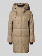 WITHBLACK Regular Fit Steppmantel mit Enten-Daunen-Füllung in Taupe, G...
