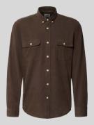 camel active Freizeithemd mit Knopfleiste in Dunkelbraun, Größe 3XL