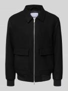 Lindbergh Hemdjacke mit Reißverschluss in Black, Größe L