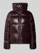 Oui Regular Fit Steppjacke mit gefüttertem Stehkragen in Dunkelbraun, ...