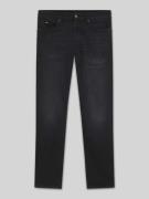 BOSS Slim Fit Jeans aus Baumwoll-Mix Modell 'DELAWARE' in Dunkelgrau, ...