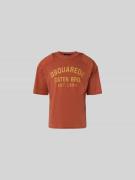 Dsquared2 T-Shirt mit verstärktem Schultern in Orange, Größe L