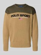 Polo Ralph Lauren Strickpullover mit Label-Stitching und Rundhalsaussc...